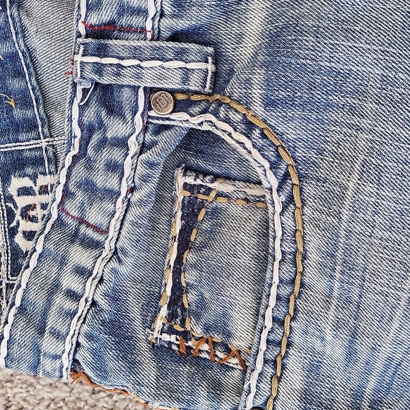 EUC Request women's denim distressed ripped distroyed straight leg jeans, 20 - Picture 9 of 15